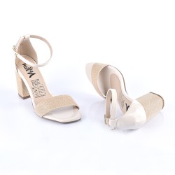 Priceshoes Tacon Bajo Para Dama 962CR588BEIGE