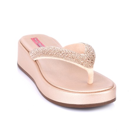 Price Shoes Sandalia Plataforma Para Mujer 4725202OROROSA