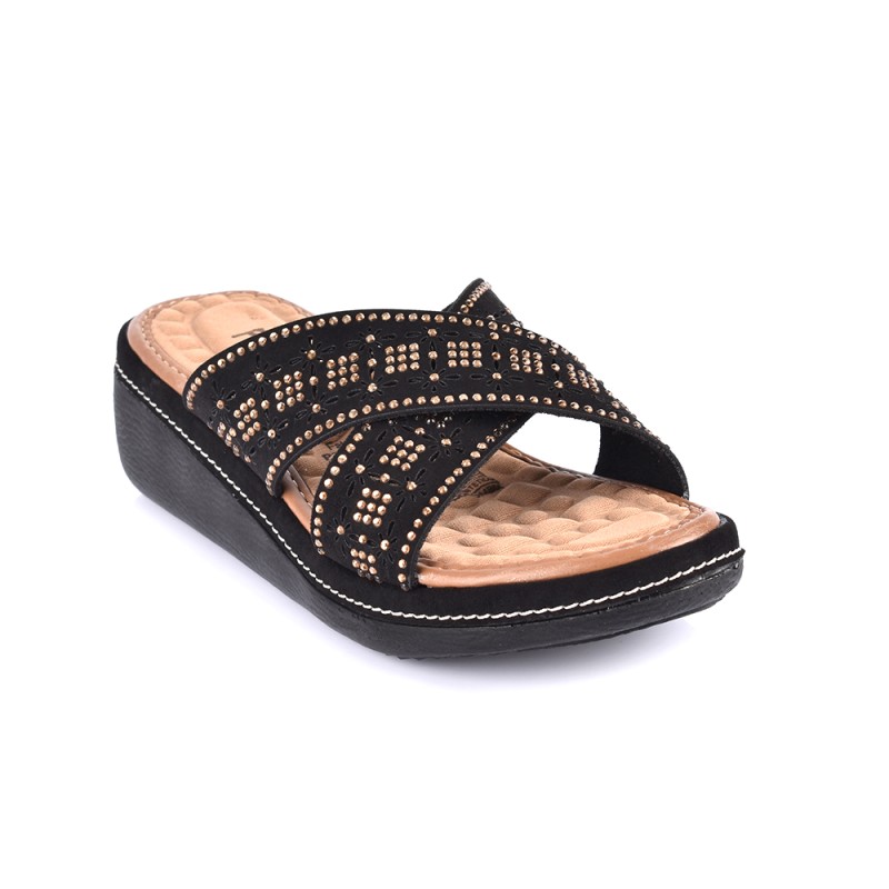 Priceshoes Sandalias Confort Para Mujeres 692P5249NEGRO