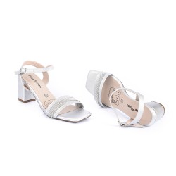 Price Shoes Tacon Bajo Para Dama 882CAMYPLATA