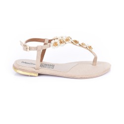 Price Shoes Sandalia Plana Para Mujer 482EDY01BEIGE