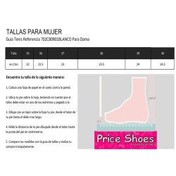 Price Shoes Tenis Deportivos Mujer 702C80901Blanco