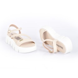 Price Shoes Sandalia Plataforma Para Mujer 382S048BEIGE