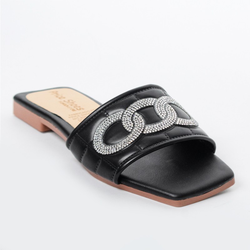 Price Shoes Sandalias Planas Para Mujer 902C1106NEGRO