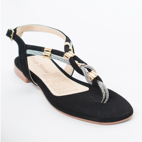 Price Shoes Sandalias Planas Para Mujer 3322170NEGRO