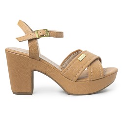 Price Shoes Sandalias Tacon Mujeres 462JC006AMARETTO