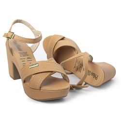 Price Shoes Sandalias Tacon Mujeres 462JC006AMARETTO