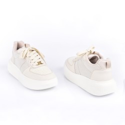 Price Shoes Tenis Moda Mujeres 822562BEIGE