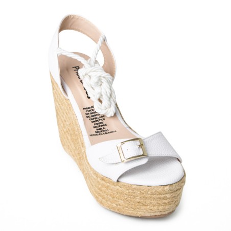 Price Shoes Plataformas Moda Mujer 962CR110BLANCO