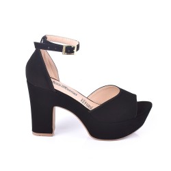 Priceshoes Sandalias Tacones Mujeres 322406NEGRO