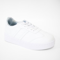 Price Shoes Tenis escolar 25402COLBLANCO