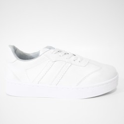 Price Shoes Tenis escolar 25402COLBLANCO