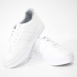 Price Shoes Tenis escolar 25402COLBLANCO