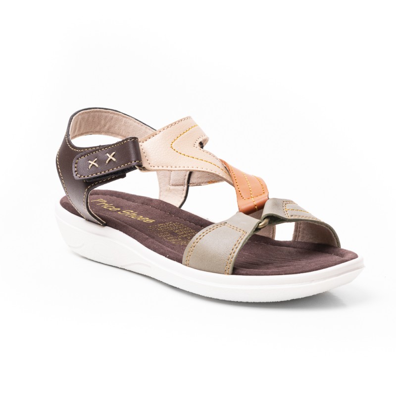 Priceshoes Sandalias Planas Mujeres 412L-75MULTICOLOR