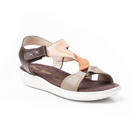 Priceshoes Sandalias Planas Mujeres 412L-75MULTICOLOR