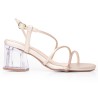 Priceshoes Sandalia Tacon Cristal 952A-15CHAMPANA