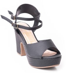 Price Shoes Sandalias Tacon cubano mujer 182CE828NEGRO