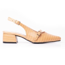 Price Shoes Tacon puntudo bajo para Mujer 9721126CAMEL