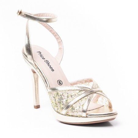 Price shoes sandalia  de Tacon para mujer 882VS019CHAMPANA