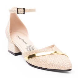Price Shoes Tacon Moda Para Mujer 542577CHAMPANA