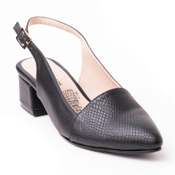 Price Shoes Tacon Cerrado Puntudo Mujer 542684-1NEGRO