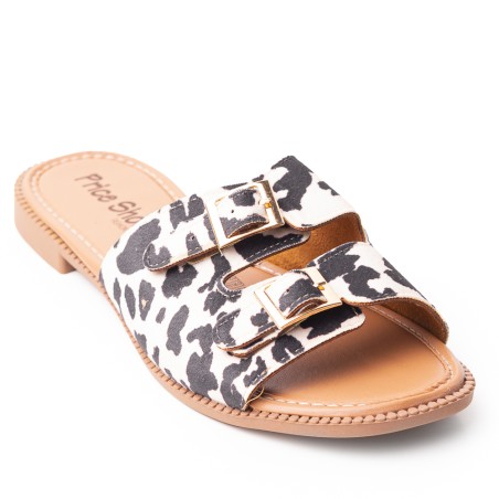 Price Shoes Sandalia Plana para Mujer 692P08VTNEGRO