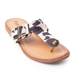 Price Shoes Sandalia Plana para Mujer 692P49VTNEGRO