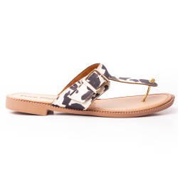 Price Shoes Sandalia Plana para Mujer 692P49VTNEGRO