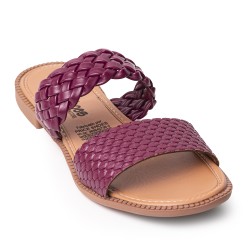 Price Shoes Sandalia Plana para Mujer 692502VINO