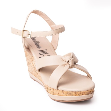 Price Shoes Sandalia Plataforma para Mujer 462JC016BEIGE