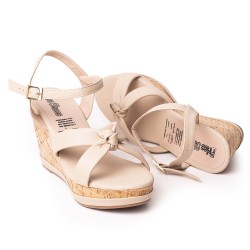 Price Shoes Sandalia Plataforma para Mujer 462JC016BEIGE