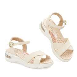 Price Shoes Sandalia Confort para Mujer 0227183-103CREMA