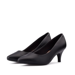 Price Shoes Tacon Puntudo para Mujer 0224076-1350-1NEGRO
