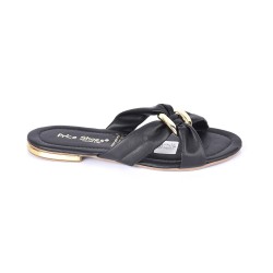 Priceshoes Sandalias Planas Para Mujeres 402408Negro