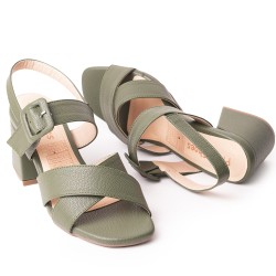 Price Shoes Tacones Moda para Mujer 952L-44OLIVA