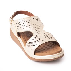 Price Shoes Sandalias Confort para Mujer 6925456CHAMPANA