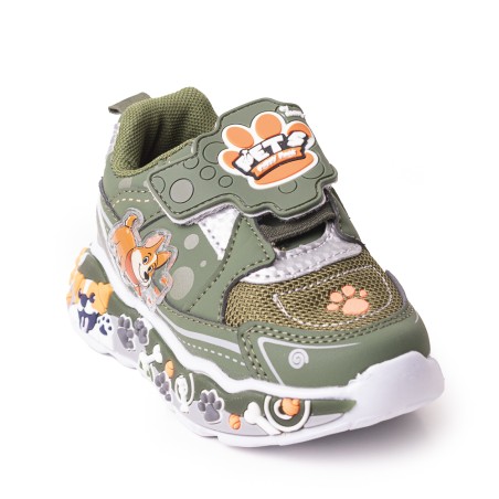 Price Shoes Tenis Infantiles con Luces para Niños 204GKNOGR25-SVERDE