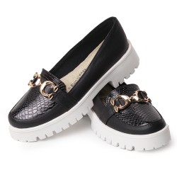 Price Shoes Mocasines Casuales para Mujer 252A20NEGRO