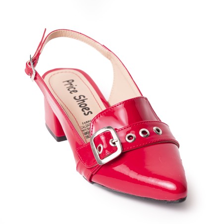 Price Shoes Tacon Bajo para Mujer 9721221ROJO
