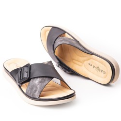 Price Shoes Sandalia Plana para Mujer 6223J8345NEGRO