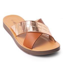 Price Shoes Sandalia Plana para Mujer 6223T8264-44ORO