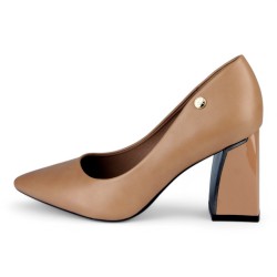 Price Shoes Tacon ejecutivo para Mujer 622989021-1NUDE