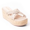 Priceshoes Plataformas en yute Para Mujer 9521200CHAMPANA