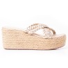 Priceshoes Plataformas en yute Para Mujer 9521200CHAMPANA