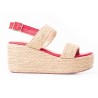 Priceshoes Plataformas en yute Para Mujer 9521179ROJO