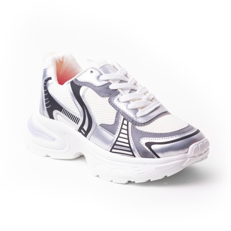 Price Shoes Tenis Moda Mujer 352ALASKAPLATA