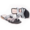 Price Shoes Sandalia Plana para Mujer brillante 272HV30NEGRO