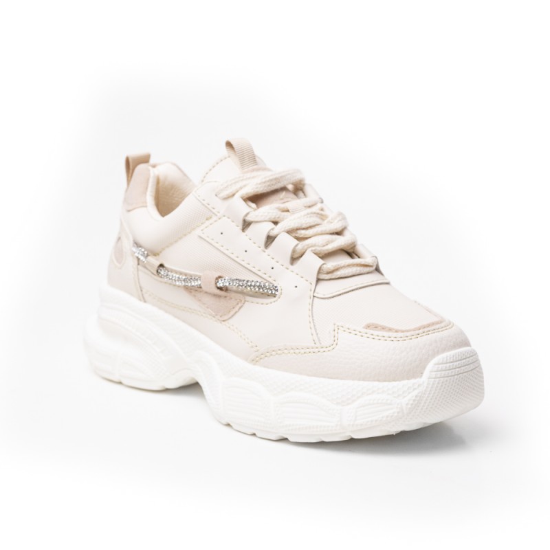 Price Shoes Tenis moda Para Mujer822613BEIGE