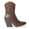 Price Shoes Botines moda mujer de Tacón Medio 62271274CAFE
