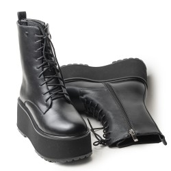 Bota negra con plataforma para mujer 622MJ1636-F1330NEGRO